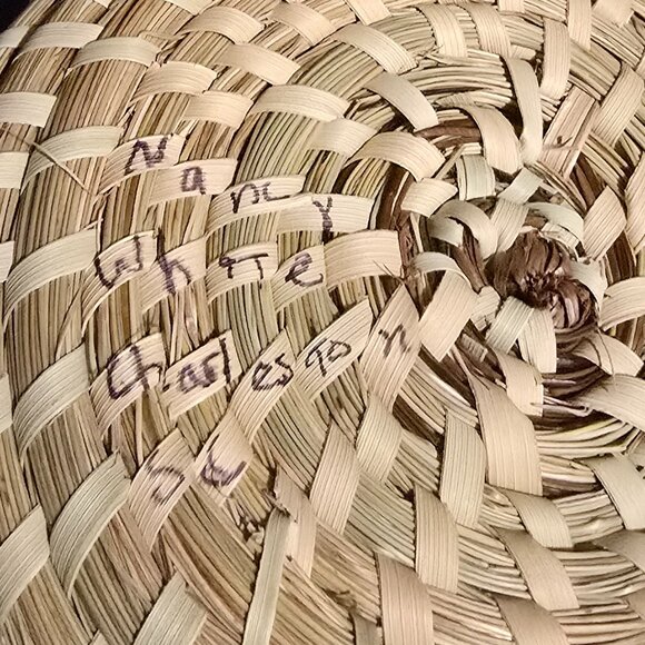 Signed Charleston SC Sweetgrass Basket - Nancy White - 6"W x 2"H - Picture 5 of 5